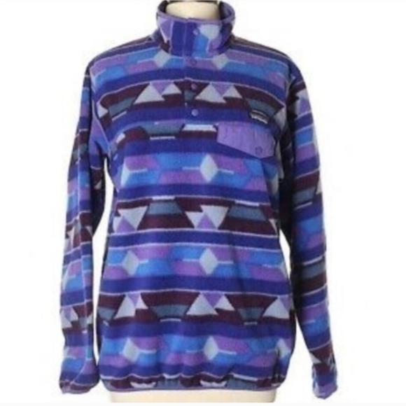 Patagonia Rare Southwest Pattern Synchilla Snap-T Fleece Jacket Women's Small S - Picture 2 of 11